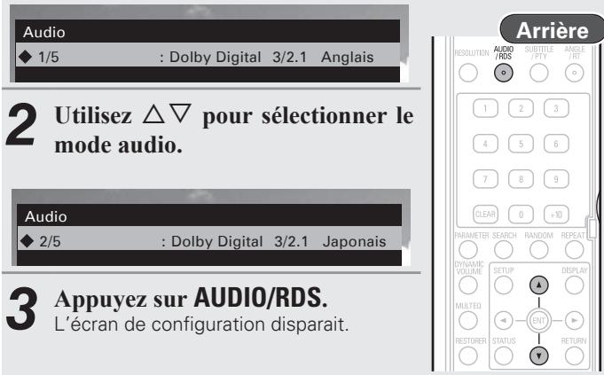 DENON CARA S-5BD - Changement de mode audio (média autre que BD) - 1