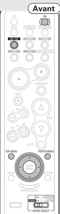DENON CARA S-5BD - Effectuez différents réglages pour la lecture sur le menu du disque. - 2