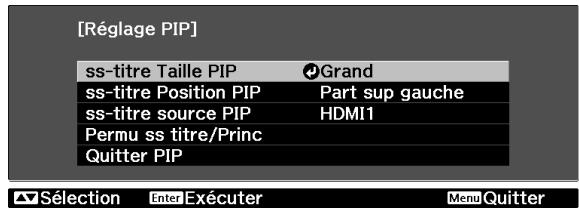 CANON TW-6700W - Démarrer et quitter Réglage PIP - 4