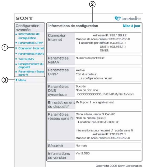 SONY 2-671-880-31 - Opérations de base dans l'écran [Configuration avancée] - 1