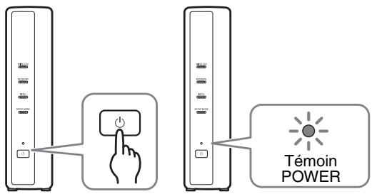 SONY 2-671-880-31 - Appuyez sur la touche Marche/Arrêt située sur le panneau avant de la Station de base afin de la mesure sous tension. - 1