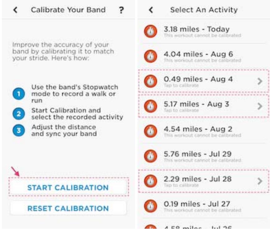 JAWBONE UPMOVE - Comment calibrer: - 4