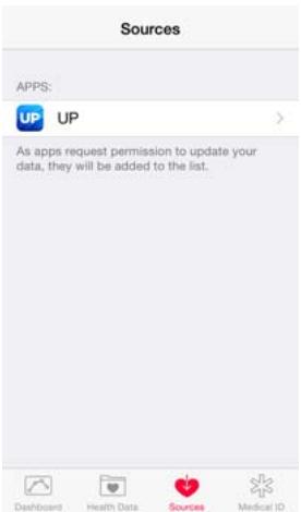 JAWBONE UPMOVE - Connexion avec App santé d'Apple - 3
