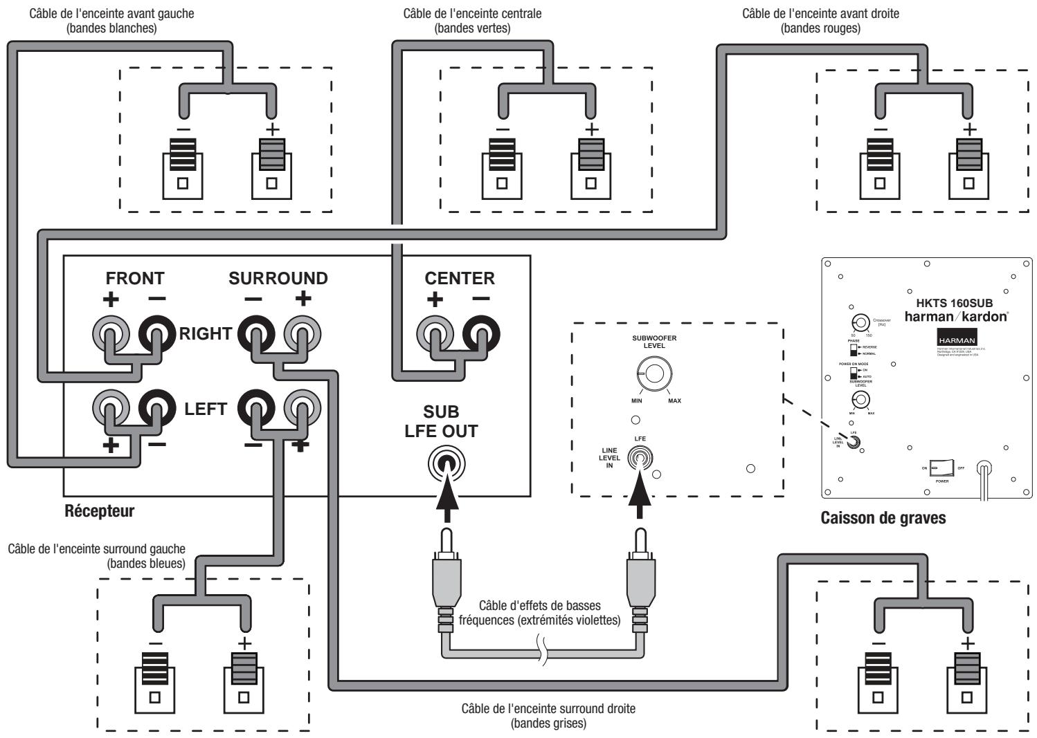 HARMAN KARDON HKTS5 - Connexions haut-parleur - 2