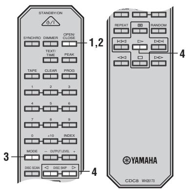 YAMAHA CDC-697T - Mise en place et lecture des disques - 1