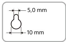 SONY HT-A7000 - Prepare dos tornillos (no incluidos)ADECADOS para los orificios del soporte de montaje en pared (incluido). - 2