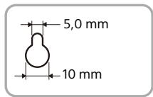 SONY HT-A7000 - Préparez deux vis (non fournies) adaptées aux orifices du support de fixation murale (fourni). - 2
