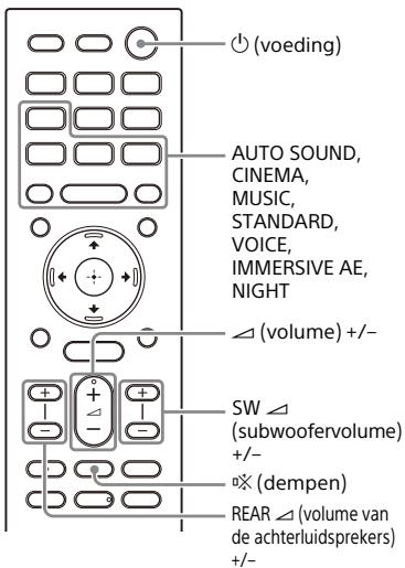 SONY HT-A7000 - Handelingen met de afstandsbediening die bij het luidsprekersysteme geleverd is - 1