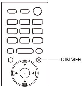 SONY HT-A7000 - Modification de la luminosité de l'afficheur du panneau avant et des indicateurs (DIMMER) - 1