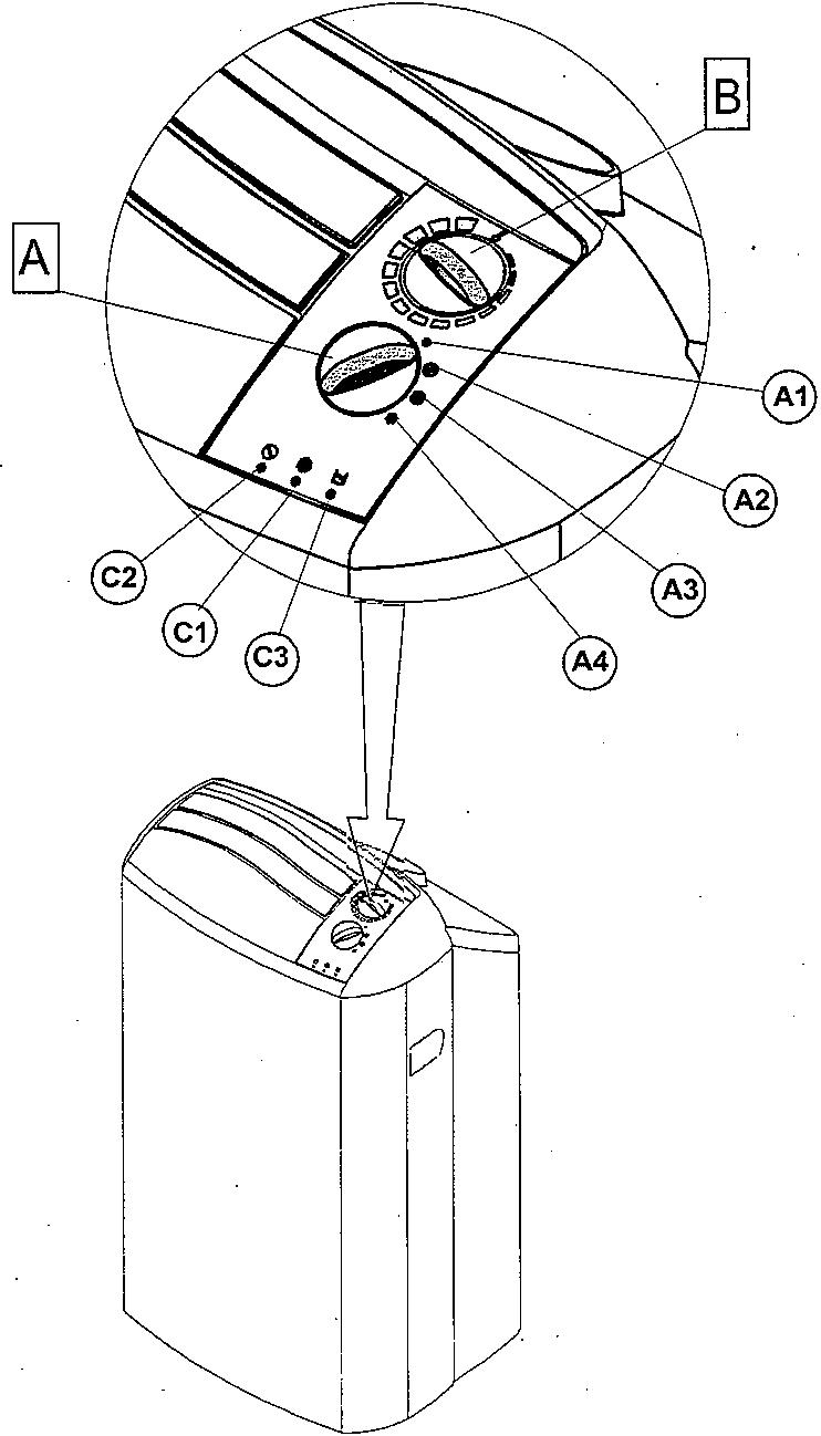 AIRWELL AELIA 10CD R407C - A-Bouton de selection - 1