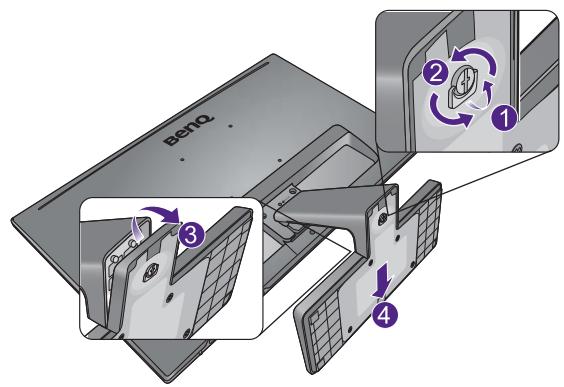BENO GW2470H - Retirez la base du moniteur. - 2