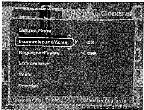 WALTHAM DVDR500 - CONFIGURATION GÉNÉRALE - ÉCONOMISEUR D'ÉCRAN - 1