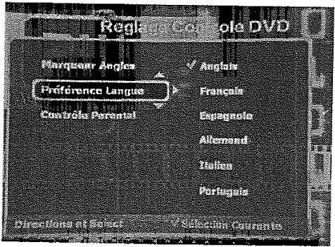 WALTHAM DVDR500 - RÉGLAGE CONTRÔLE DVD - PREFERENCE DE LA LANGUE - 1