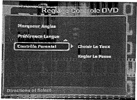 WALTHAM DVDR500 - RÉGLAGE CONTRÔLE DVD - CONTRÔLE PARENTAL - 1