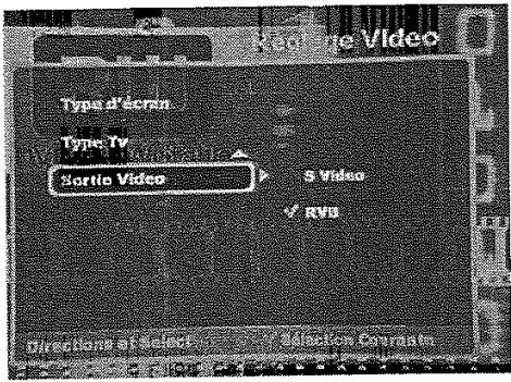 WALTHAM DVDR500 - RÉGLAGE VIDÉO - TYPE TV - 2