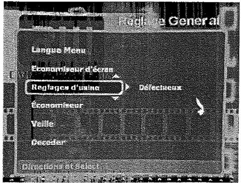 WALTHAM DVDR500 - CONFIGURATION GÉNÉRALE - PAR DÉFAUT D'USINE - 1