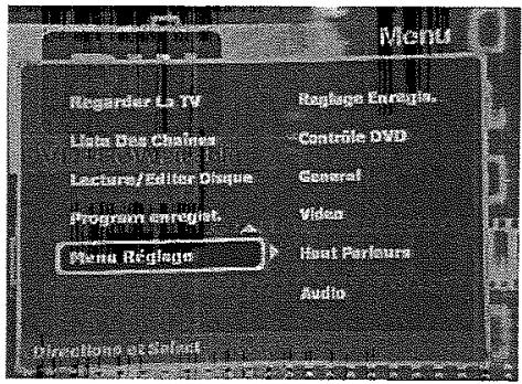 WALTHAM DVDR500 - FONCTIONS DU MENU DE CONFIGURATION - 1
