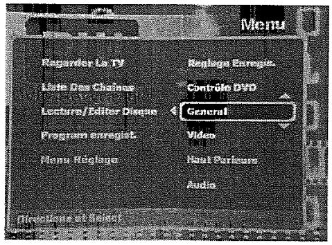WALTHAM DVDR500 - CONFIGURATION GÉNÉRALE - LANGUE DU MENU - 1