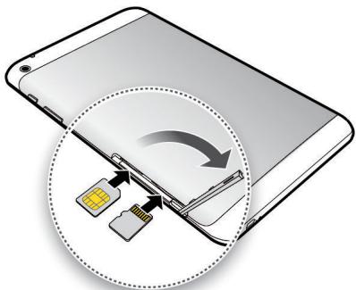 HUAWEI MATEPAD T 8 - Installation des cartes SIM et microSD - 1