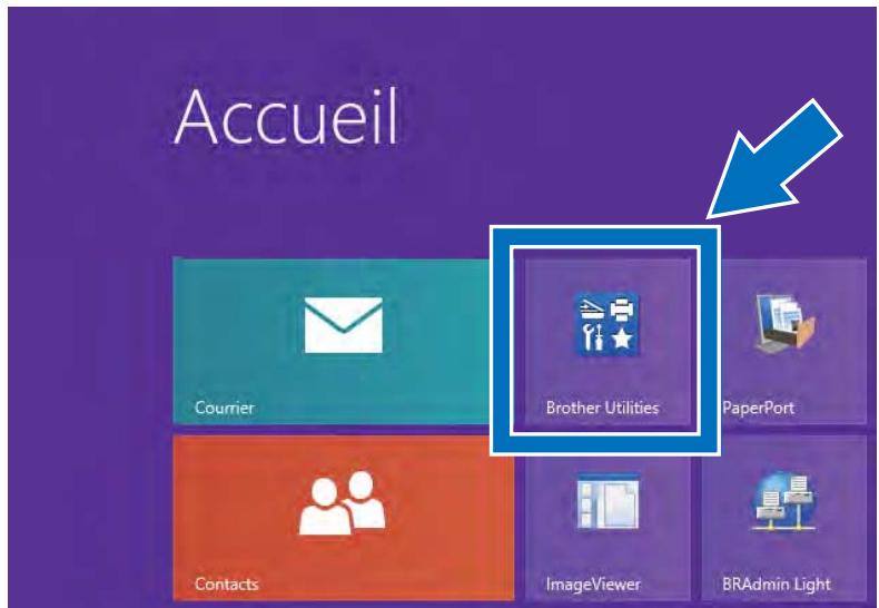 BROTHER MFC9140CDN - Accès aux utilaitaires (Windows® 8) - 1
