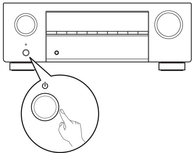 DENON AVRX250BTBRE2 - 5) Wącz amplituner - 1