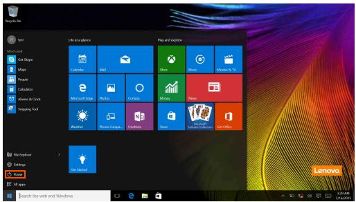 LENOVO MiiX 510-12iSH 5-128 - Retour du menu Accueil - 2