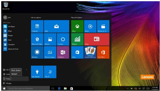 LENOVO MiiX 510-12iSH 5-128 - Mise hors tension de I'ordinateur - 1