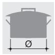 SMEG CTA ASR275X2 - Diamètre des recipients - 1