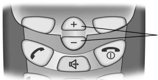 GIGASET E150 - Touches de navigation + / - sur le combiné - 1