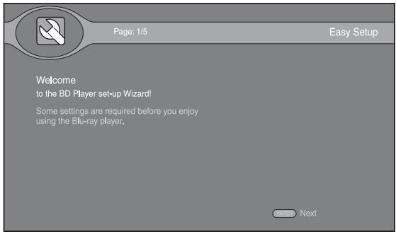 YAMAHA BD-S667 - Preconfiguration à l'aide de Wizard Initial/Installation facile - 1