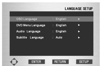 MARANTZ DV9500 - Utilisation de la langue du lecteur optique (OSD Language) - 2