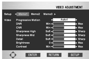 MARANTZ DV9500 - Créer vos propres réglages - 2
