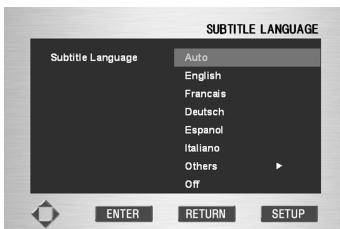 MARANTZ DV9500 - Utilisation de la langue des sous-titres (Subtitle Language) - 1