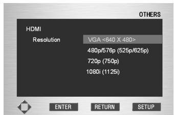 MARANTZ DV9500 - Sélectionnéz la Resolution (Résolution) - 1