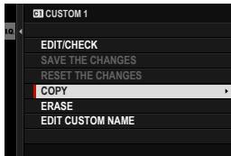 FUJIAPN HYBRIDEX-1T5 - Copying Custom Settings - 3