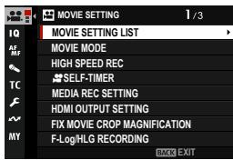 FUJIAPN HYBRIDEX-1T5 - MOVIE SETTING (Movie Recording) - 1