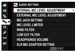 FUJIAPN HYBRIDEX-1T5 - AUDIO SETTING (Movie Recording) - 1