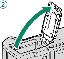 FUJIAPN HYBRIDEX-1T5 - Open the battery-chamber cover. - 3