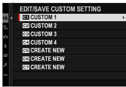 FUJIAPN HYBRIDEX-1T5 - Editing Custom Settings - 2