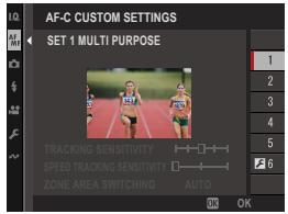 FUJIAPN HYBRIDEX-1T5 - AF-C CUSTOM SETTINGS - 1
