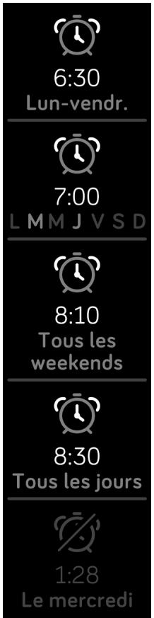 FITBIT CHARGE 3 BERRY - Activer ou désactiver une alarmé - 1
