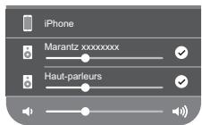 MARANTZ NR1200 - Appuyez sur les apparèils/enceintes que vous souhaitez utiliser. - 1