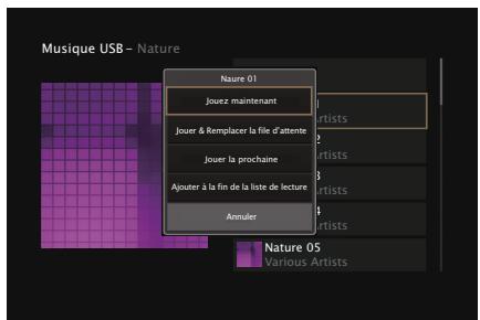 MARANTZ NR1200 - Parcourez la musique sur votre dispositif mémoire USB et sélectionnez une musique à dire. - 2