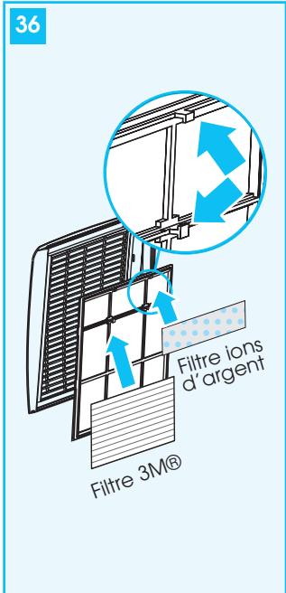 DELONGHI PAC W 110 BLANC - APPLICATION DES FILtres SUR LA GRILLE - 4