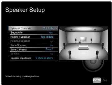 PIONEER VSX-LX504AV - Speaker Setup - 1