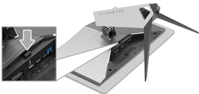DELL AW2518H - Enlever le pied du moniteur - 3