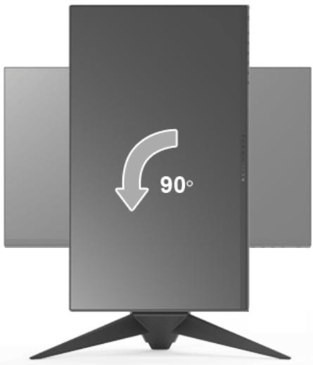DELL AW2518H - Pivoter dans le sens antihoraire - 1