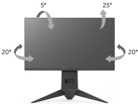 DELL AW2518H - Inclinaison, pivotement - 1