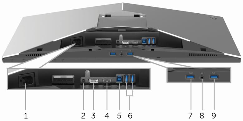 DELL AW2518H - Vue arrirè et de dessous - 1