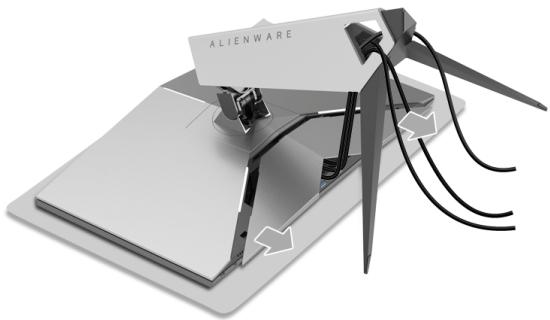 DELL AW2518H - Enlever le pied du moniteur - 1